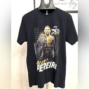 NWOT UFC Alex Pereira UFC 300 Champion black t-shirt